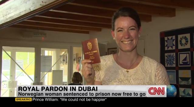 CNN.co.jp : 強姦被害で有罪判決の女性に一転して恩赦、帰国へ　ドバイ
