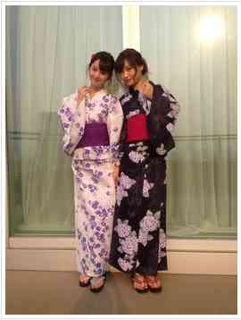 佐々木希&大政絢の浴衣姿がかわいい
