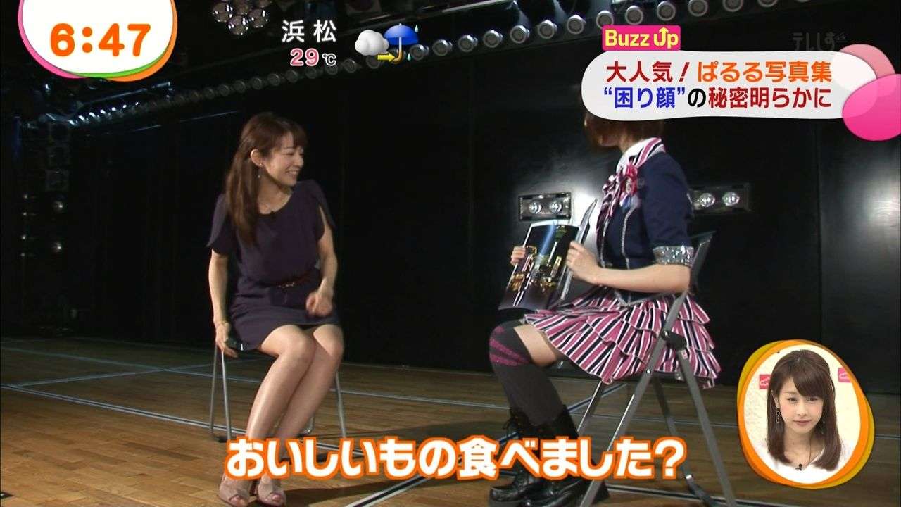 AKB48よりスカートの短い女性キャスターww