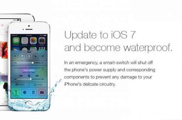 「iOS7にアップデートすると防水になる」というデタラメに騙される人続出！