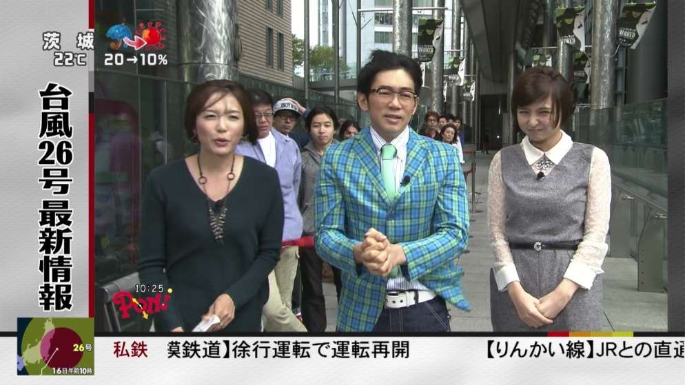 篠田麻里子、台風の風で放送事故