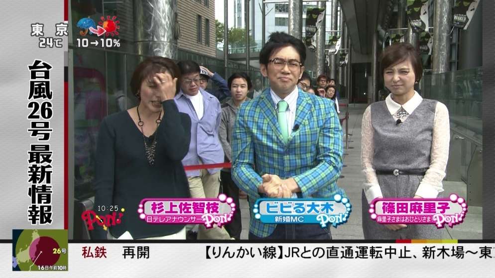 篠田麻里子、台風の風で放送事故