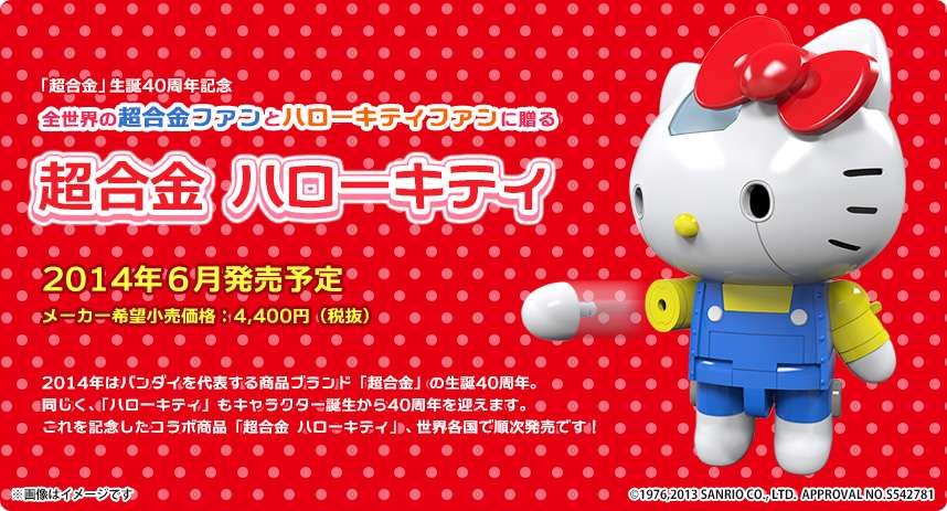 キティさん、超合金ロボになる 変形してロケットパンチをくりだす