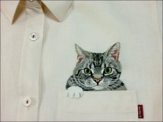「猫の刺繍シャツ」の新作が可愛すぎる！！