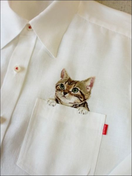 「猫の刺繍シャツ」の新作が可愛すぎる！！