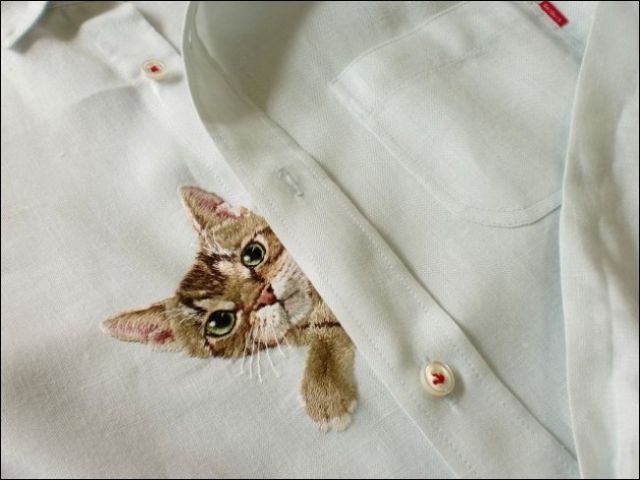「猫の刺繍シャツ」の新作が可愛すぎる！！