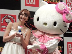 キティさん、超合金ロボになる 変形してロケットパンチをくりだす