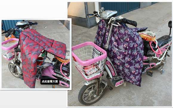中国で売られているスクーター用の「防風ふとん」が絶望的にダサいｗ