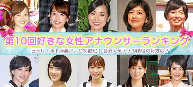 好きな女性アナウンサーランキング発表！フジ・加藤綾子アナV3ならず