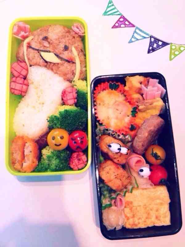 ローラの妹（中学生）が作ったなめこ弁当をご覧ください