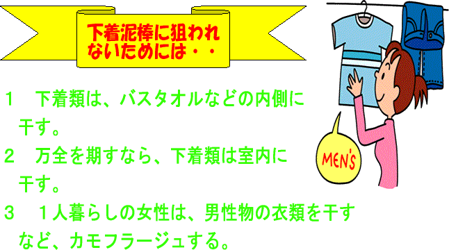 下着泥棒で逮捕された男「においを嗅ごうとしただけで盗む気はなかったです」→釈放