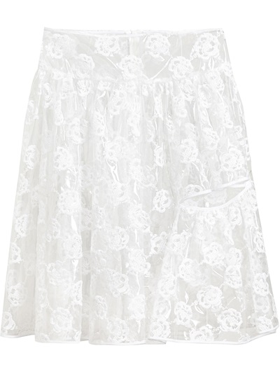 	Simone Rocha Transparent Floral Embroidered Skirt - Browns - Farfetch.com