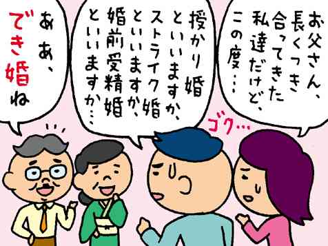 身内のできちゃった結婚