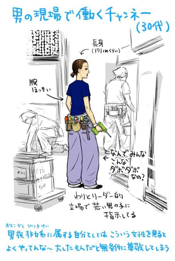 男性中心の職場で頑張ってる女子！