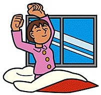 早起きしなきゃいけない皆さん、何時に起きますか？