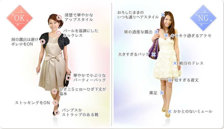 結婚式・披露宴の服装(女性編)【基本から応用まで徹底ガイド】 - おしゃれコンシャス