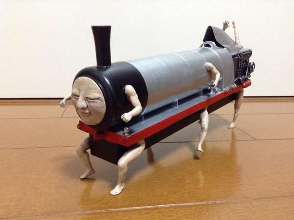 プラモデル作り好きが作った機関車が不気味すぎるww
