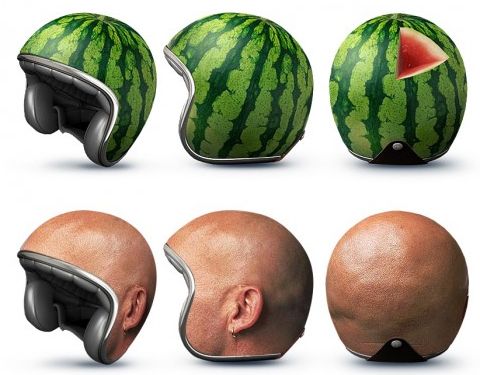 頭が大きく見える、最高にキモいヘルメットが発見されるｗｗｗ