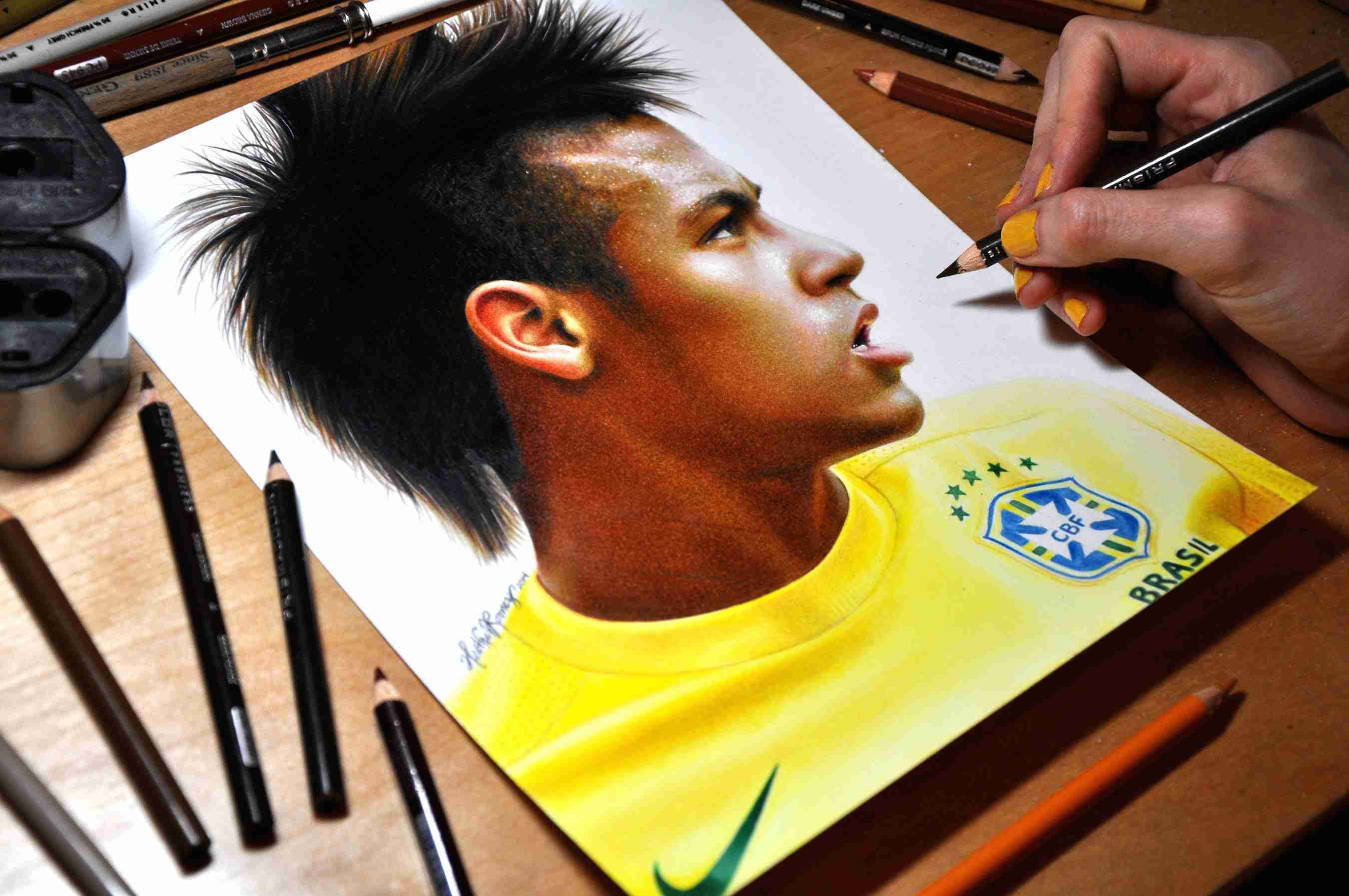 Drawing Neymar Júnior - YouTube