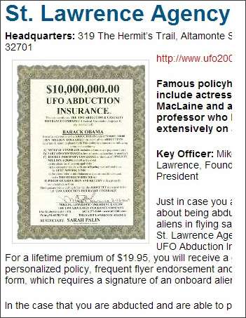 【米国】宇宙人に連れ去られたらと「UFO誘拐保険」。販売実績2万件突破も謎だらけ。