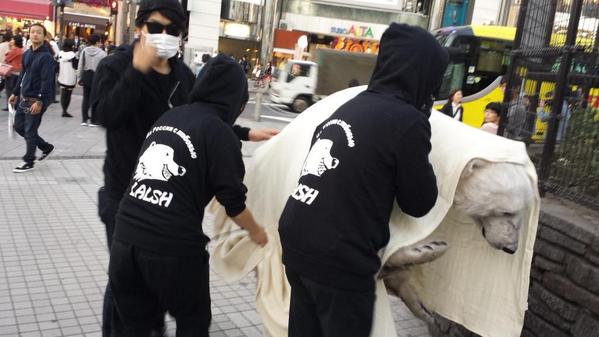 今度は新宿に白熊が出没！先日の渋谷での白熊騒動の謎がついに明らかに