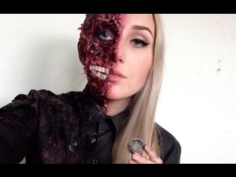 Harvey Dent // Two Face Special FX Makeup Tutorial ♡ Batman Series - YouTube