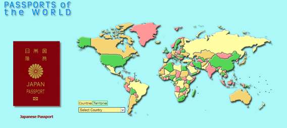 世界各国のパスポートを見ることができるインタラクティブサイト「Passports of the world」 : カラパイア