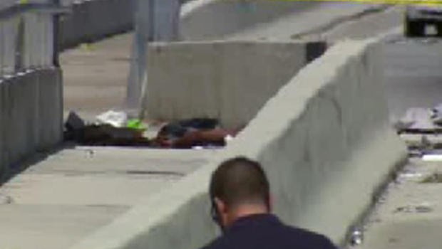 Naked attacker on Miami highway was chewing man's face, says witness - CBS News