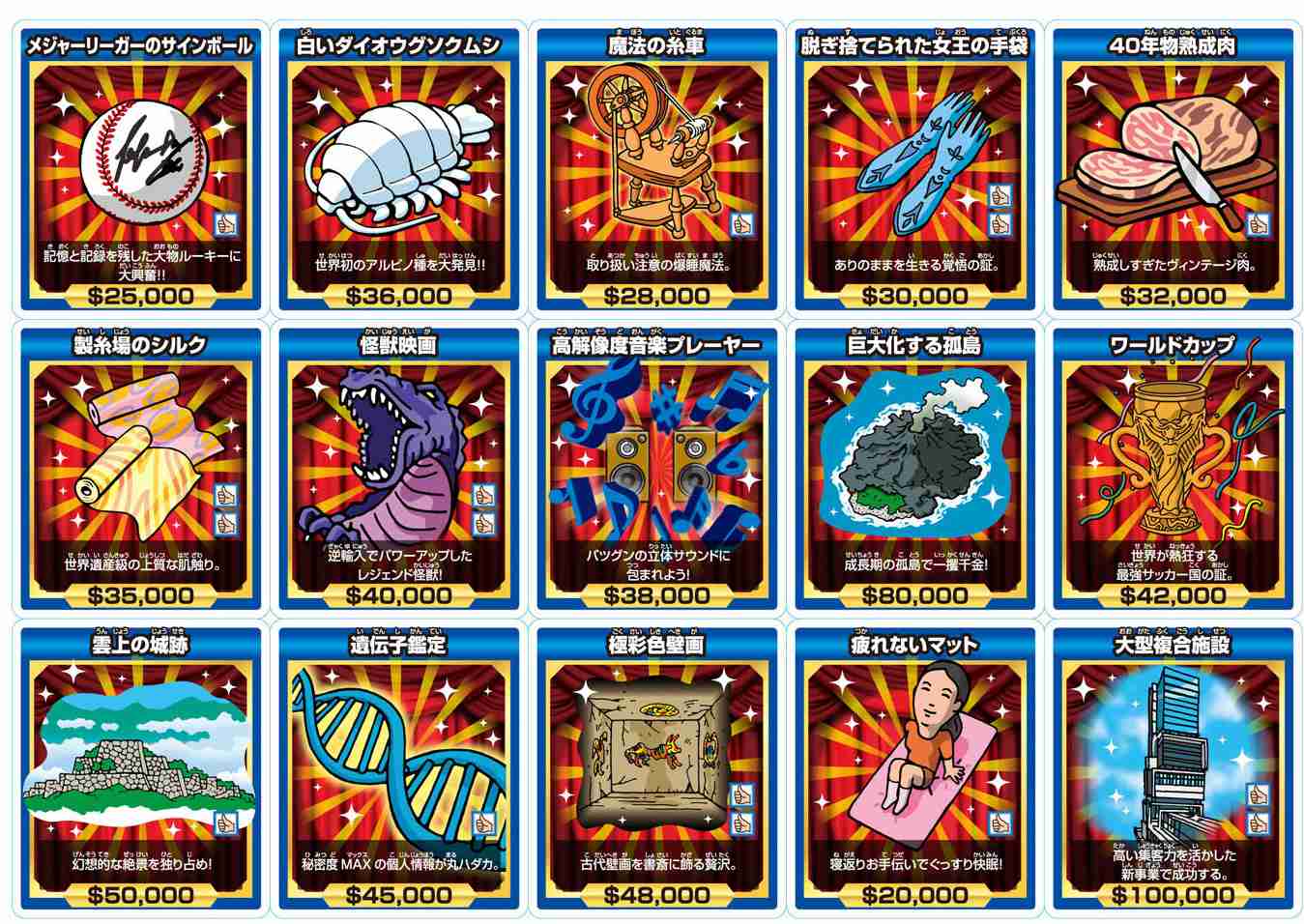 ありのまま、号泣、ゴーストライター…流行ネタが満載の「人生ゲームオブザイヤーII」をタカラトミーが発売ww