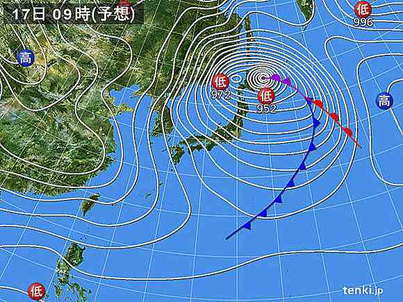 【注意】本日から17日にかけ、台風並みの暴風に雪を伴い方向感覚を失う程の猛吹雪の恐れ…北日本