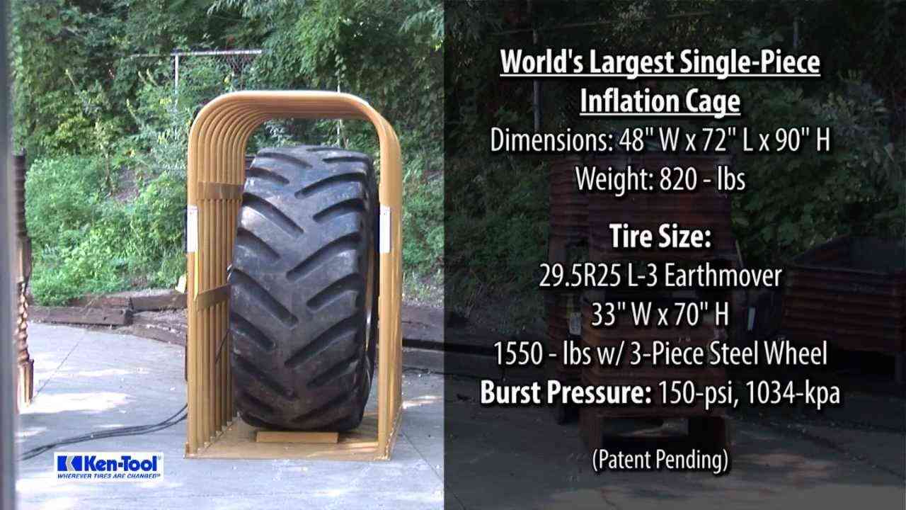 HUGE TIRE EXPLOSION: Ken-Tool Introduces the World's Largest Single-Piece Tire Inflation Cage - YouTube