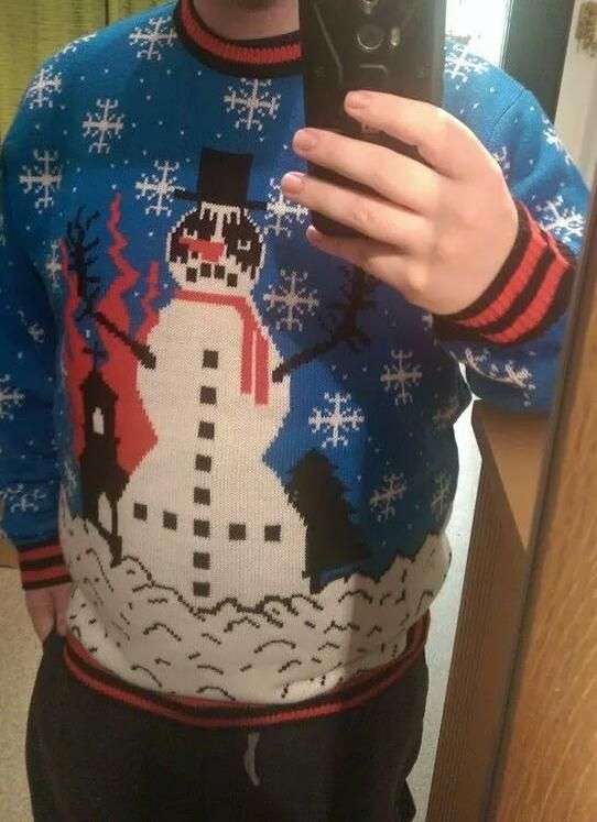 ダサい！クリスマスセーターを貼るトピ