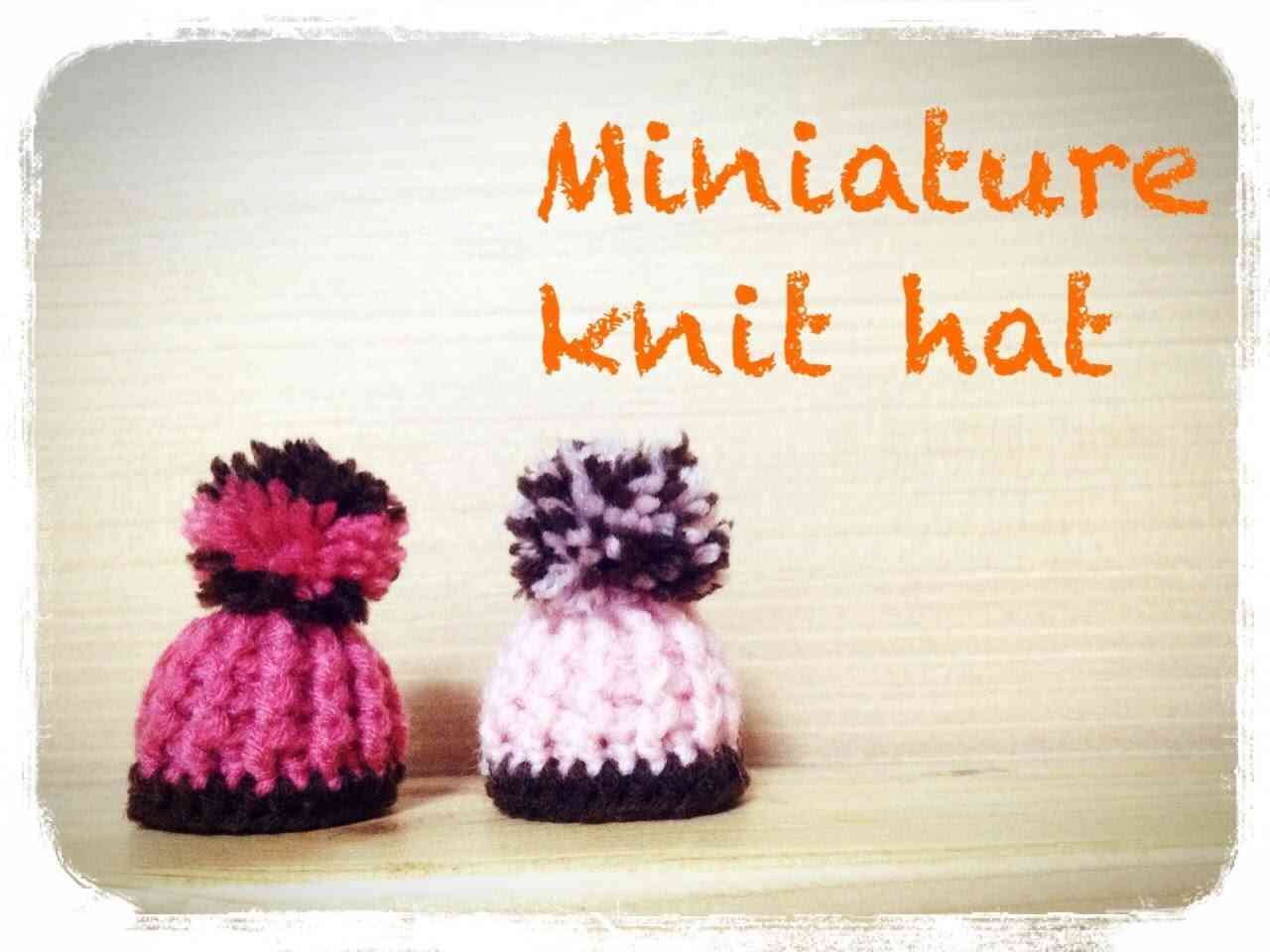 How to crochet a miniature knit hat ミニチュア ニット帽の編み方 by meetang - YouTube
