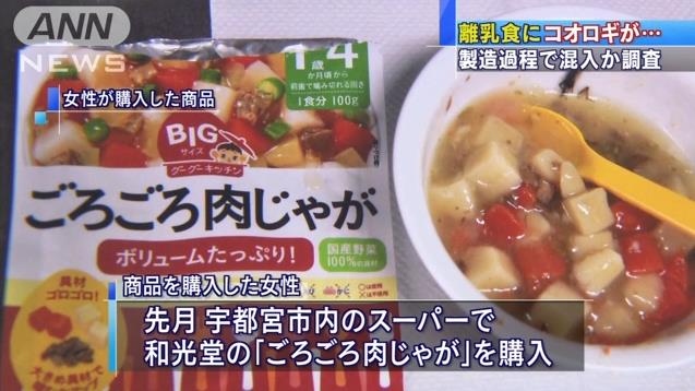 「つまんだら足が取れた」和光堂のベビーフードに虫混入…経緯調査