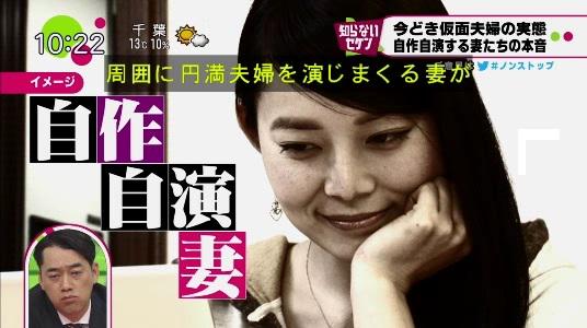 『ノンストップ！』の「仮面夫婦の実態～自作自演する妻たち～」、どう思いましたか？