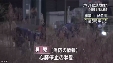 小5男児刺され心肺停止、犯人は逃走中…和歌山