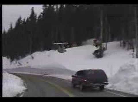 Snowboard Jump Over Road! - YouTube