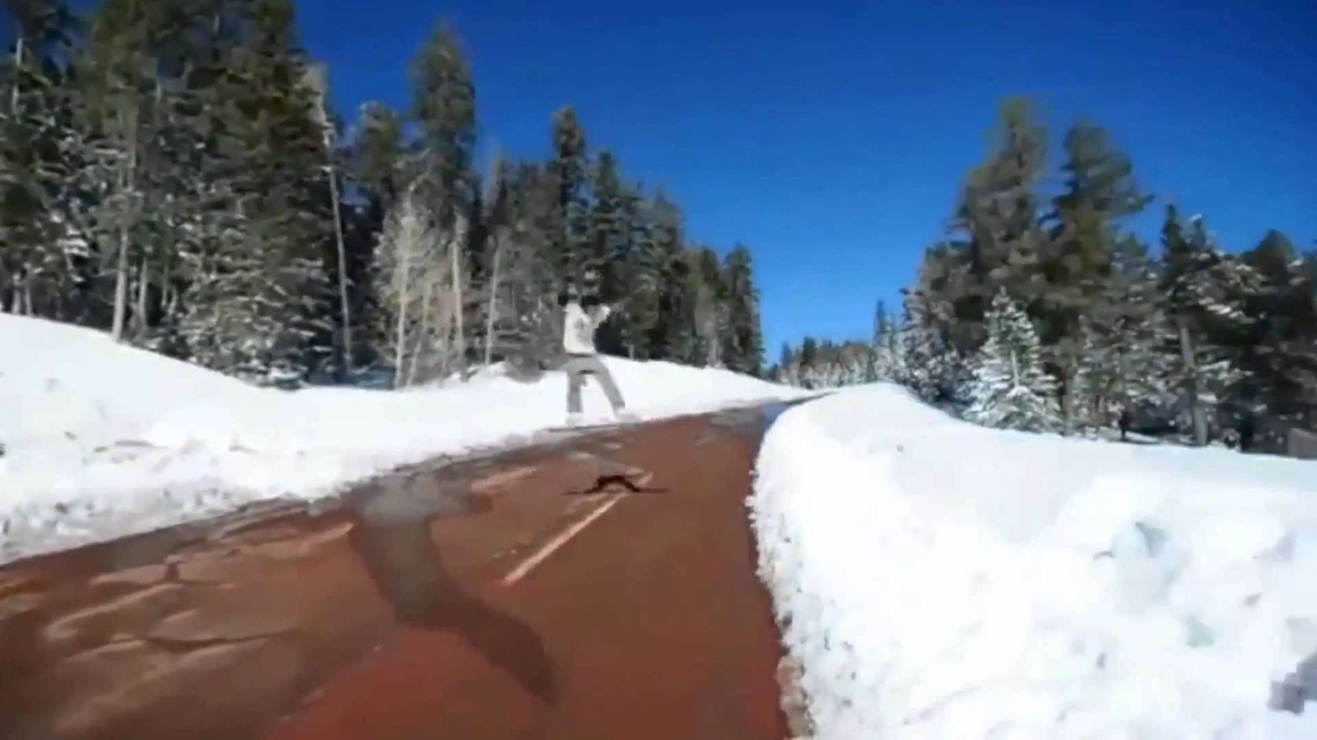 Epic Snowboard Road Jump Fail! - New Epic Fails - YouTube