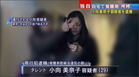 【速報】小向美奈子が覚醒剤所持の疑いで再逮捕！