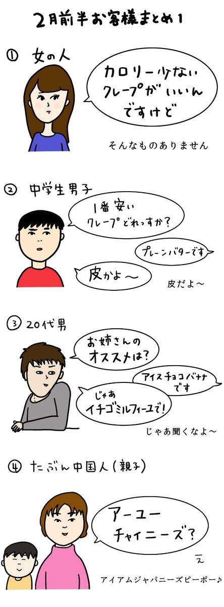 クレープ屋にやってくるフリーダムなお客さんたちの特徴