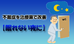 不眠症を治療薬で改善【眠れない夜に】