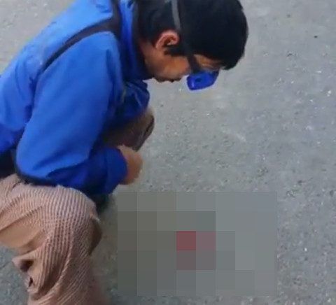 【閲覧注意】若者が老人に花火をくわえさせ、口の中を大ケガさせた動画が投稿される