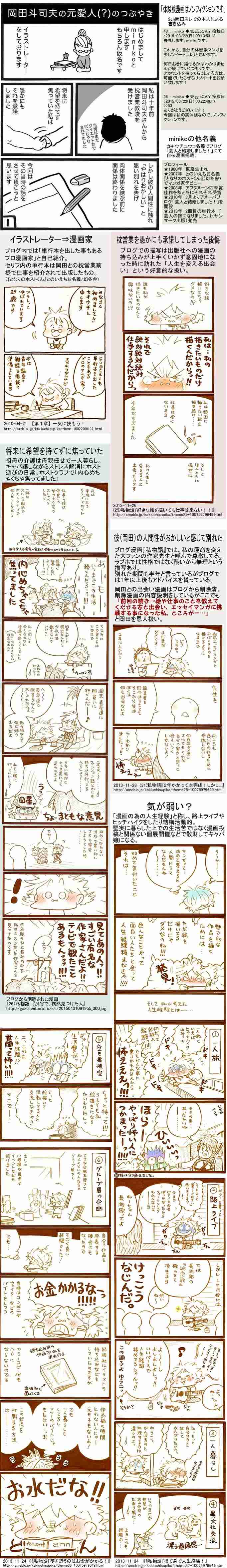 【アダルト注意】元交際相手による評論家・岡田斗司夫の暴露マンガ第3弾がネットで公開される