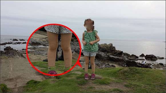 【苦手な方注意】誰の足!? よーく見るとめちゃくちゃ怖い女の子の写真 …海外ユーザーが神奈川で撮影か
