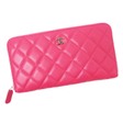 【楽天市場】【シャネル / CHANEL】  ラウンドファスナー長財布  タイムレスクラシック ココマーク  マトラッセ ラムスキン ピンク  A50097 レザー シルバー金具  シャネル 長財布 レディース 【楽ギフ＿包装】：ACROSS　ブランド品流通革命店