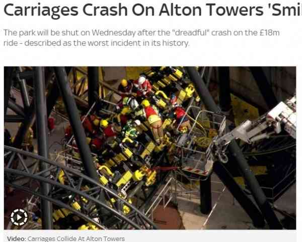 ジェットコースター2台が空中衝突で大惨事。過去に2度も事故（英） | Techinsight|海外セレブ、国内エンタメのオンリーワンをお届けするニュースサイト