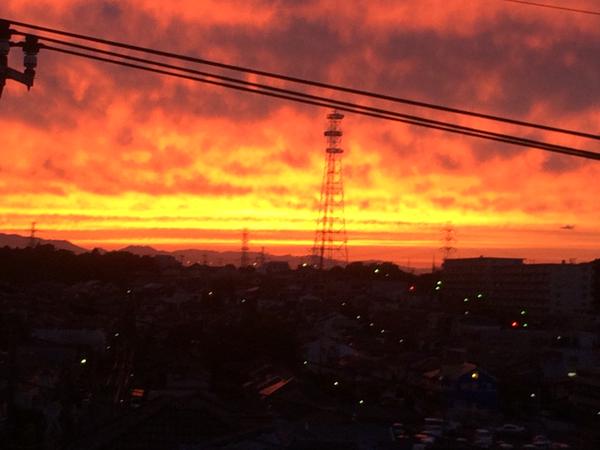 美しい？不気味？6月9日関東地方を中心に広い範囲でまた夕焼けの色が違うとネットで話題に