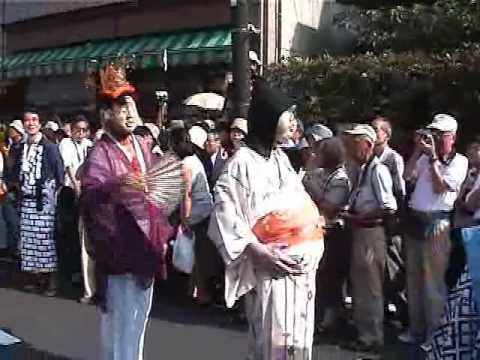 鎌倉 御霊神社 面掛行列   Kamakura Mask Procession - YouTube