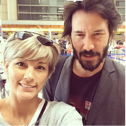 梅宮アンナ、キアヌ・リーブスとロサンゼルス空港で遭遇！2ショットに成功