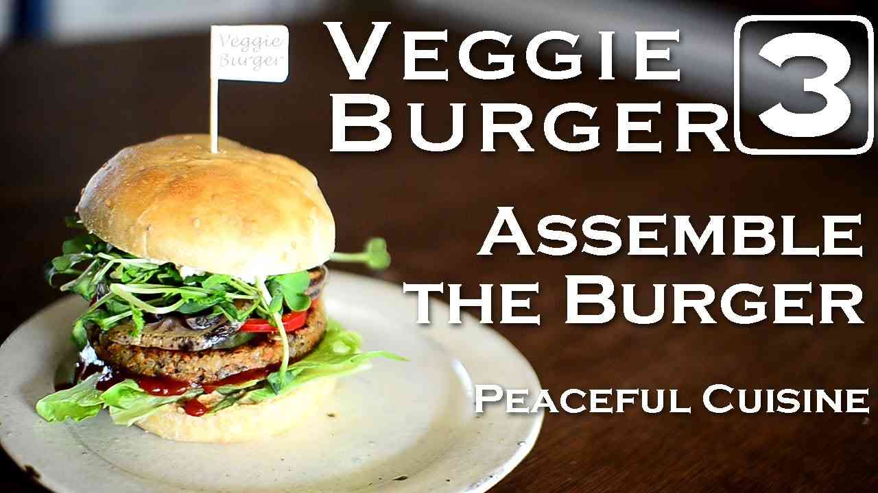 Making Veggie Burger 3/3 "Assemble the Burger" ☆ ベジバーガーの作り方３　〜バーガーの組み立て〜 - YouTube
